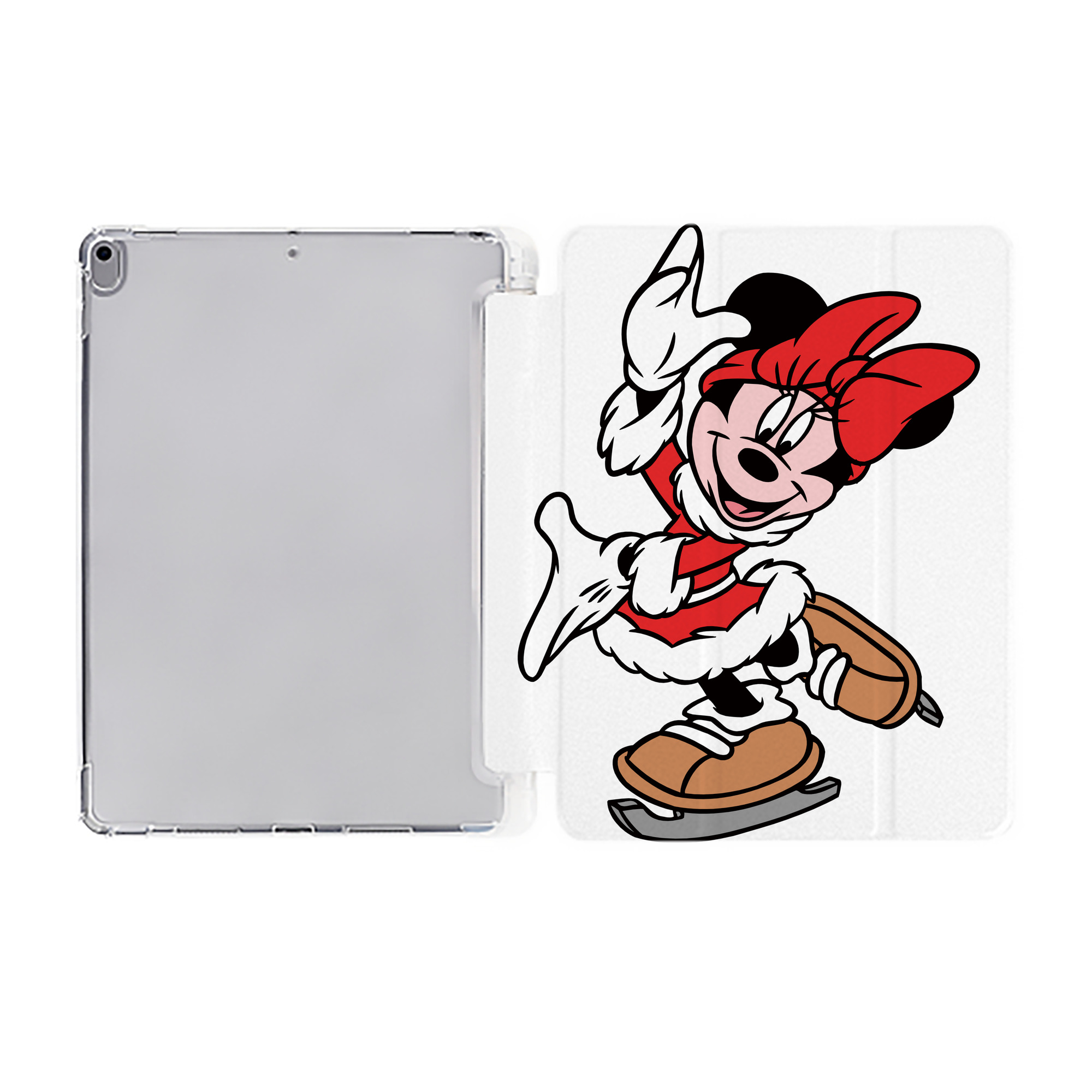 （画像用） ミッキーマウス Mickey Mouse IPad ケース ペン収納付き 三つ折りスタンド PUレザー×シリコン 対応機種9.5/10.5/10.9インチ